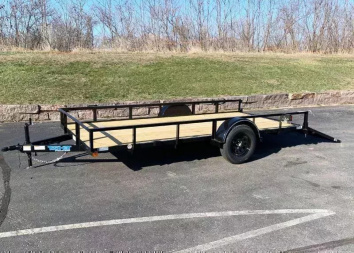 New Top Quality Top Hat 77x14 Open Utility Trailer - Rear Ramp!