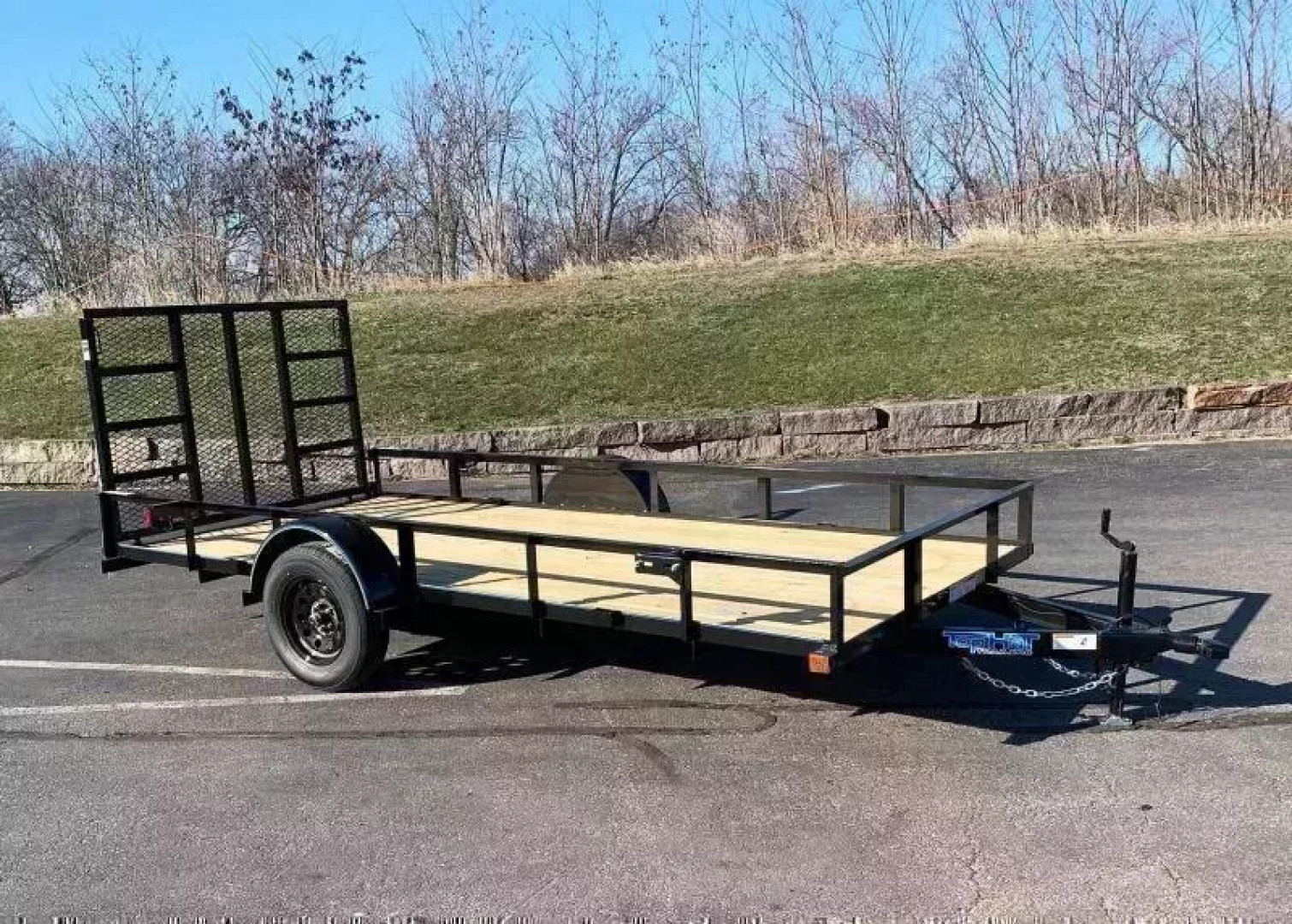 New Top Quality Top Hat 77x14 Open Utility Trailer - Rear Ramp!