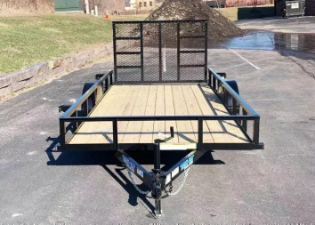 New Top Quality Top Hat 77x14 Open Utility Trailer - Rear Ramp!