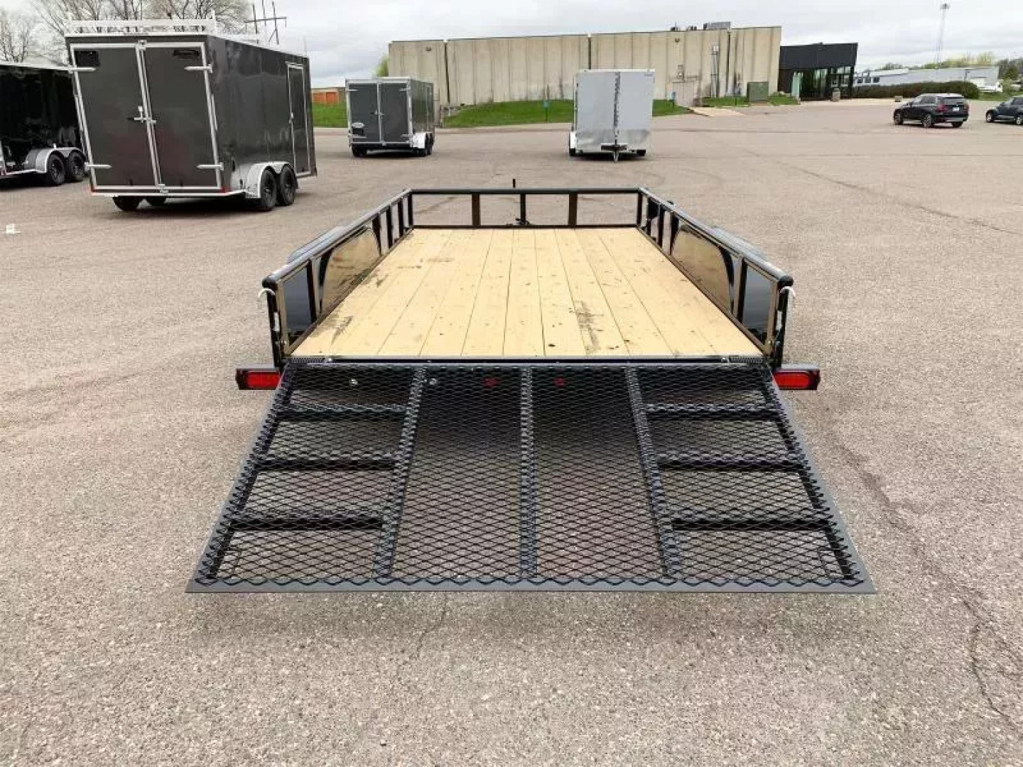 New Top Quality Top Hat 83x14 Tandem Axle Utility Trailer - Rear Ramp!