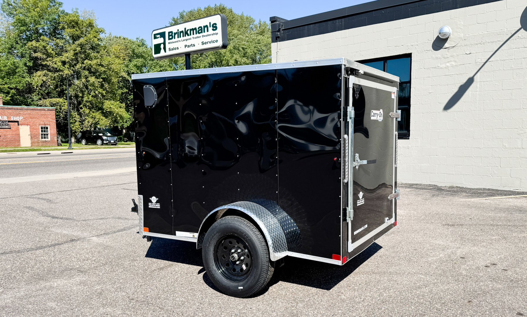 New Carry-On 5x8 Enclosed Trailer - Single Swing Door!