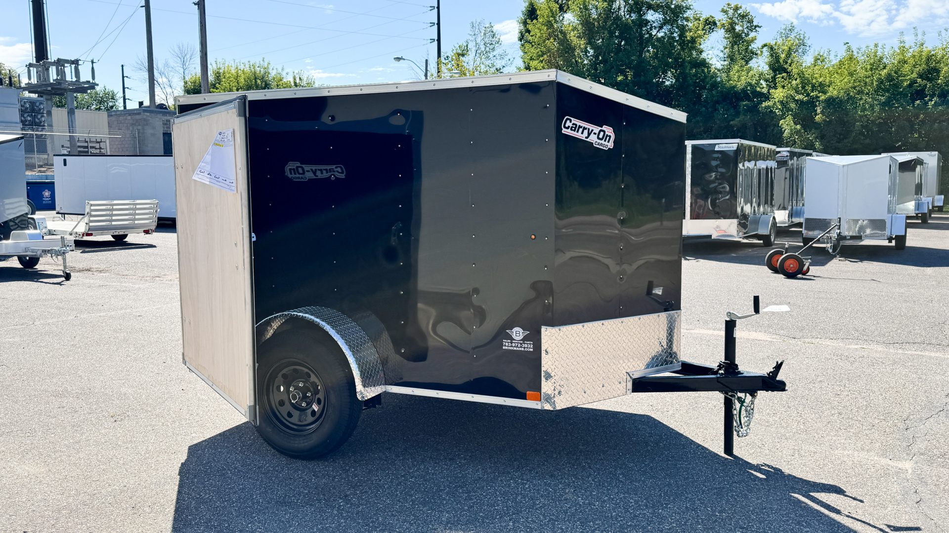 New Carry-On 5x8 Enclosed Trailer - Single Swing Door!