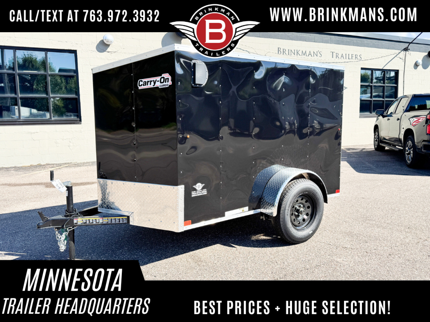 New Carry-On 5x8 Enclosed Trailer - Single Swing Door!