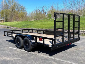 New Top Quality Top Hat 83x18 Tandem Axle Steel Utility Trailer