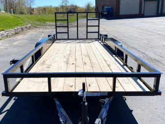 New Top Quality Top Hat 83x18 Tandem Axle Steel Utility Trailer