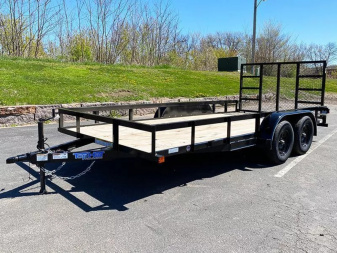 New Top Quality Top Hat 83x18 Tandem Axle Steel Utility Trailer