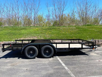 New Top Quality Top Hat 83x18 Tandem Axle Steel Utility Trailer