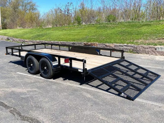 New Top Quality Top Hat 83x18 Tandem Axle Steel Utility Trailer