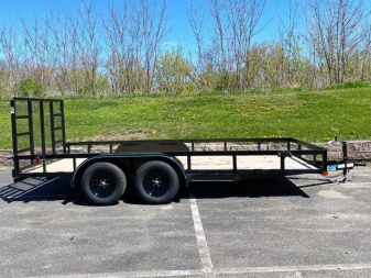 New Top Quality Top Hat 83x18 Tandem Axle Steel Utility Trailer