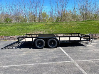 New Top Quality Top Hat 83x18 Tandem Axle Steel Utility Trailer