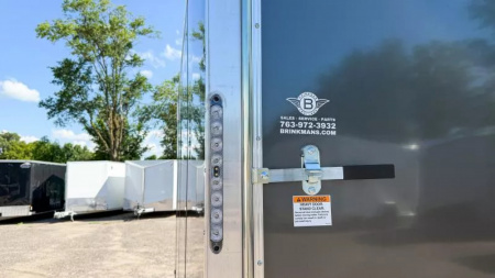 New Lightning 7.5x14 Aluminum Enclosed Trailer - Rear ramp door