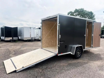 New Formula 6x12 Triumph Aluminum Enclosed Cargo  Trailer - Rear Ramp!