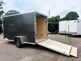 New Formula 6x12 Triumph Aluminum Enclosed Cargo  Trailer - Rear Ramp!