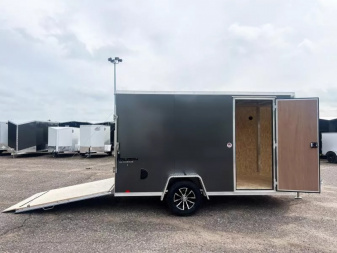 New Formula 6x12 Triumph Aluminum Enclosed Cargo  Trailer - Rear Ramp!