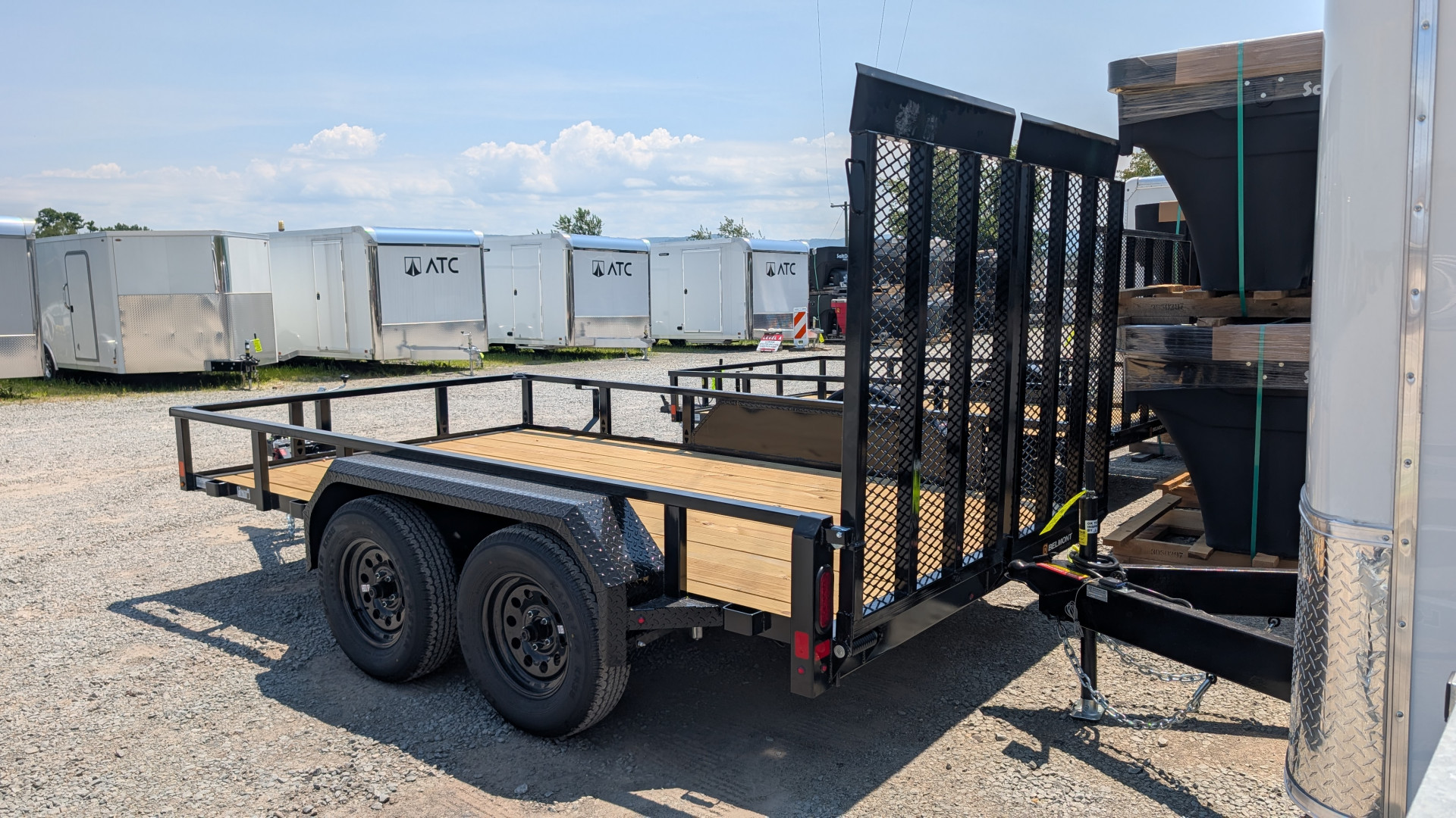 New 2025 Belmont 7x12 Tube Top Utility Trailer w/ Split Gate