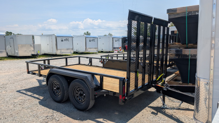 New 2025 Belmont 7x12 Tube Top Utility Trailer w/ Split Gate
