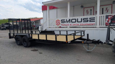 New 2025 Belmont 7x16 Tube Top Utility Trailer w/ Split Gate