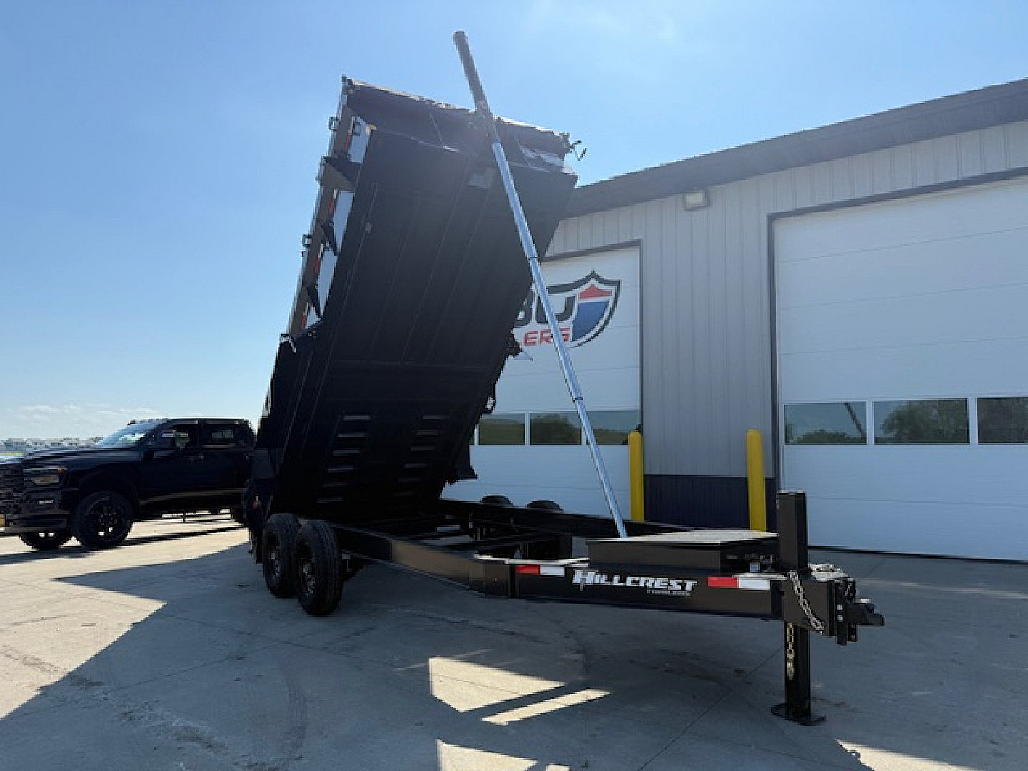 New 2026 Hillcrest Deep Charcoal 7'X16' 15.4K Demco Coupler Dump Trailer