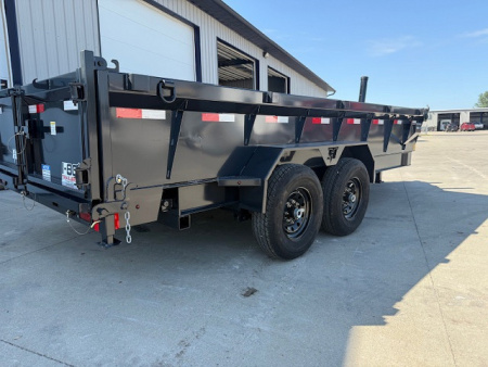 New 2026 Hillcrest Deep Charcoal 7'X16' 15.4K Demco Coupler Dump Trailer