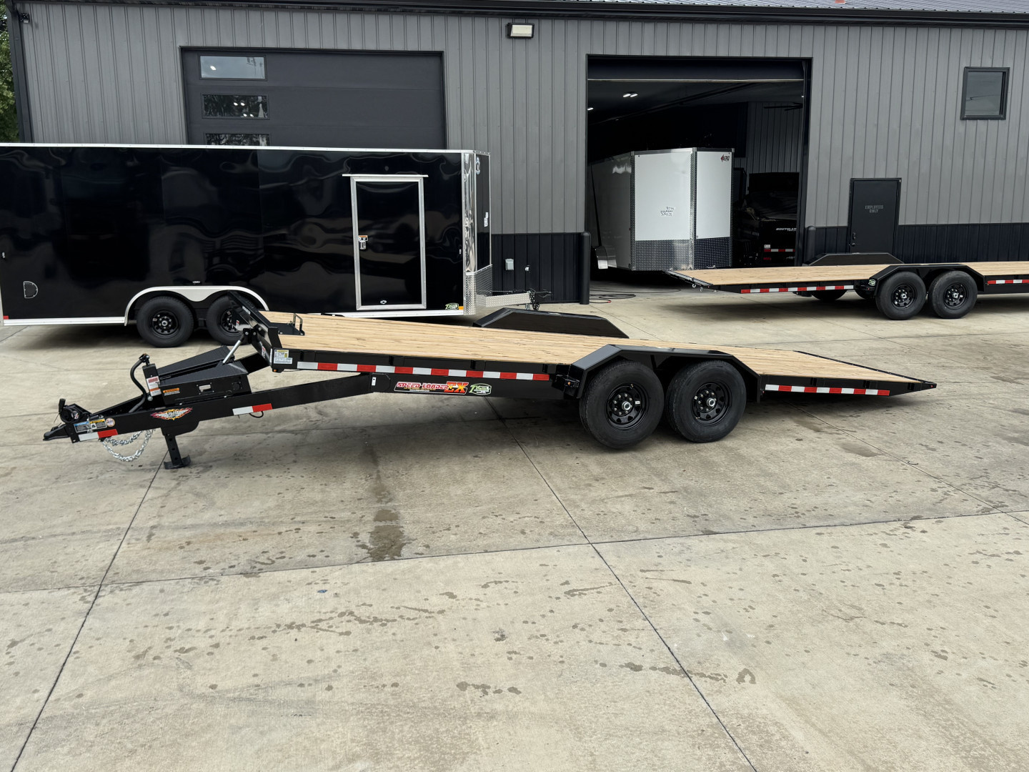 New NEW 2025 H&H Speedloader 22’ POWER TILTbed flatbed Trailer 2-7000 lb axles =14K DRIVE OVER FENDERS
