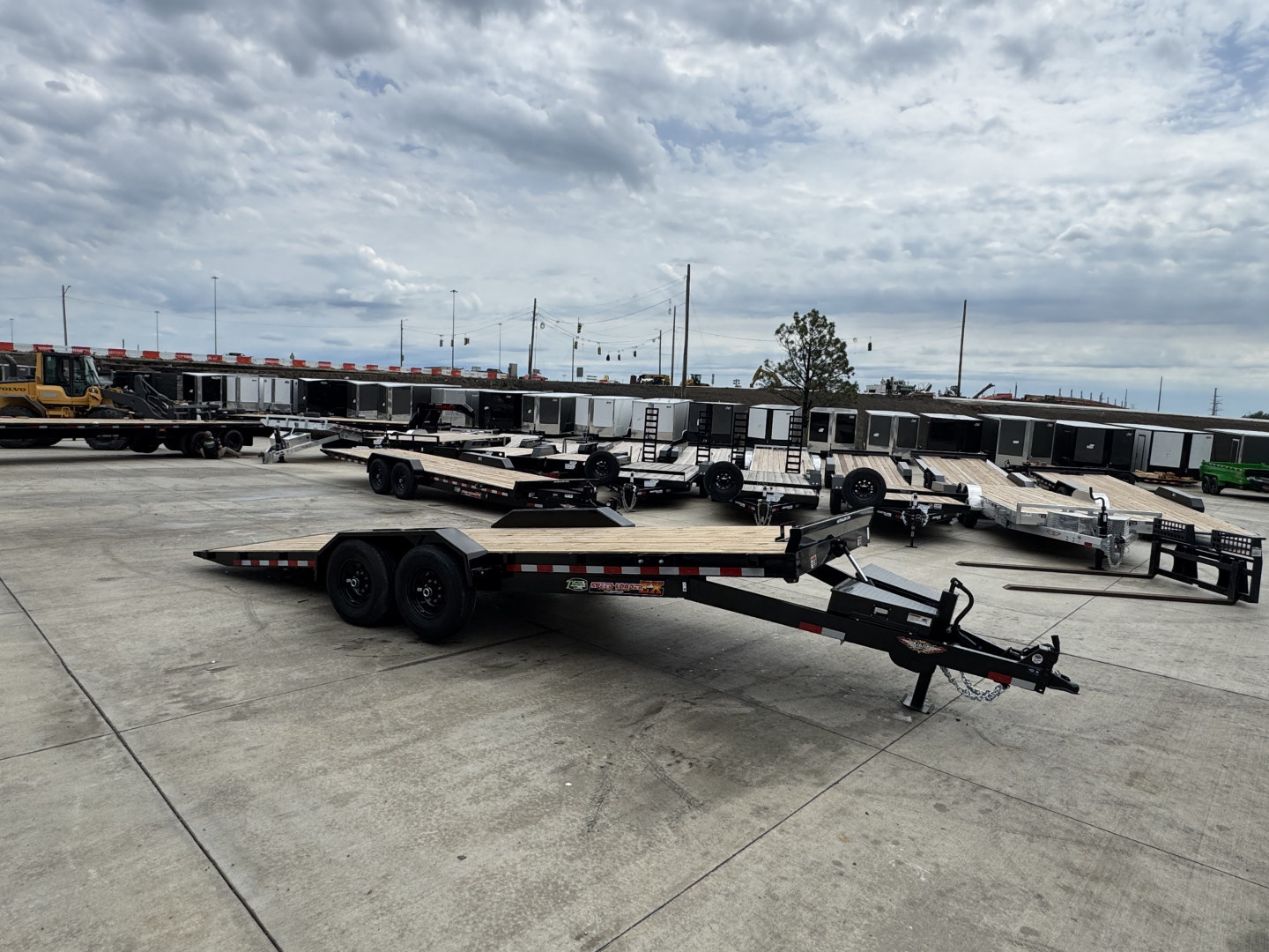 New NEW 2025 H&H Speedloader 22’ POWER TILTbed flatbed Trailer 2-7000 lb axles =14K DRIVE OVER FENDERS