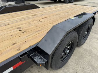 New NEW 2025 H&H Speedloader 22’ POWER TILTbed flatbed Trailer 2-7000 lb axles =14K DRIVE OVER FENDERS