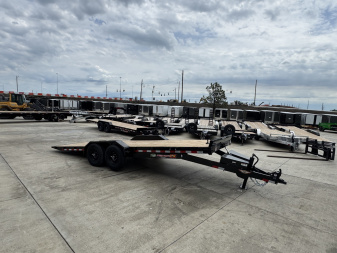 New NEW 2025 H&H Speedloader 22’ POWER TILTbed flatbed Trailer 2-7000 lb axles =14K