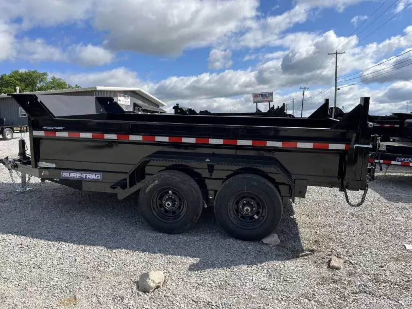 New 2025 Sure-Trac 6 x 12 SD Low Profile Dump Trailer  10K Single Ram