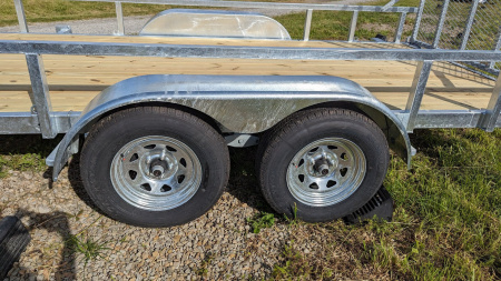 New 2026 Load Rite 6x16 Tandem ALL GALVANIZED Utility w/ Spring Assist Gate