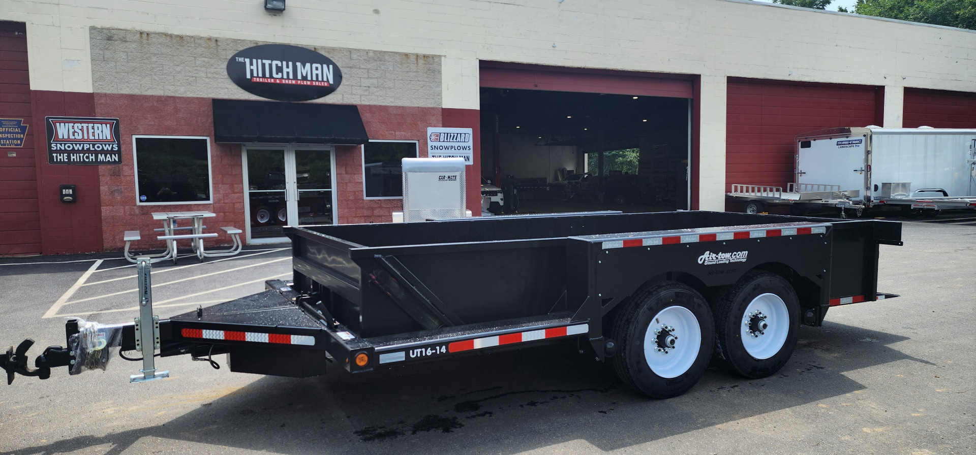 New 6' 3" x 16 Air Tow UT16-14 Drop Deck Utility Flatbed Equipment Trailer 18k w/24" Sides