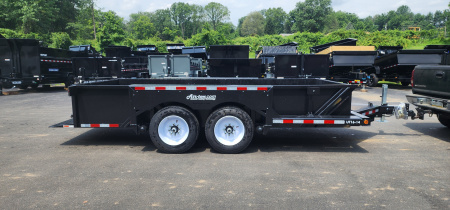 New 6' 3" x 16 Air Tow UT16-14 Drop Deck Utility Flatbed Equipment Trailer 18k w/24" Sides