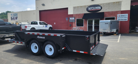 New 6' 3" x 16 Air Tow UT16-14 Drop Deck Utility Flatbed Equipment Trailer 18k w/24" Sides