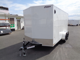 New 2026 Pace American 7x14 - Out Back DLX - V-Nose Tandem Axle 7k Cargo Trailer