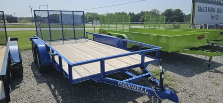 New 2025 Maxwell 83X14 Dlx Wrapped Tongue Utility Trailer