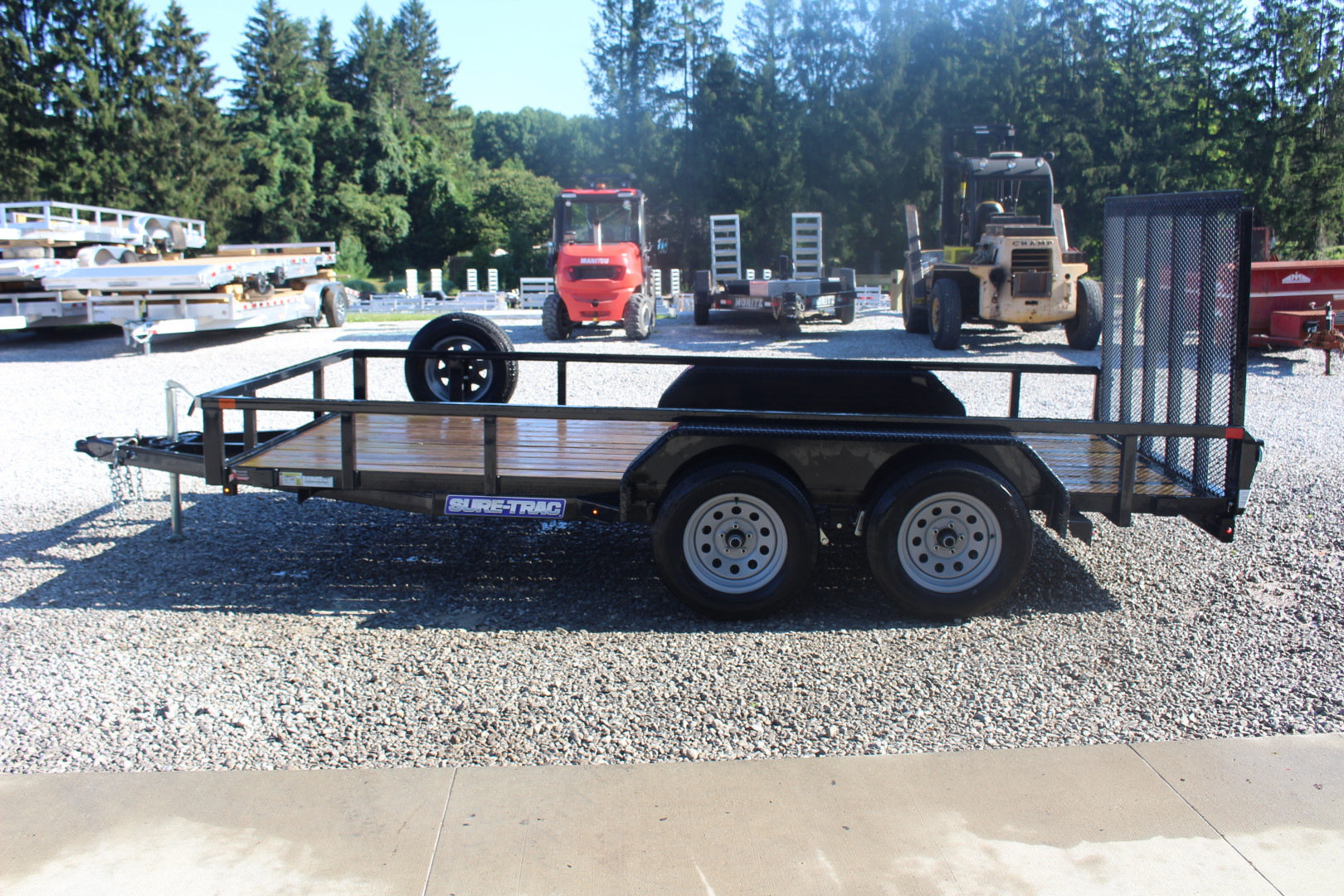 Used 2023 Sure-Trac 7' x 14' Tandem Axle Tube Top Utility Trailer - 7000# GVW