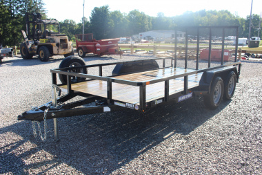 Used 2023 Sure-Trac 7' x 14' Tandem Axle Tube Top Utility Trailer - 7000# GVW