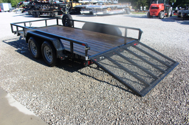Used 2023 Sure-Trac 7' x 14' Tandem Axle Tube Top Utility Trailer - 7000# GVW