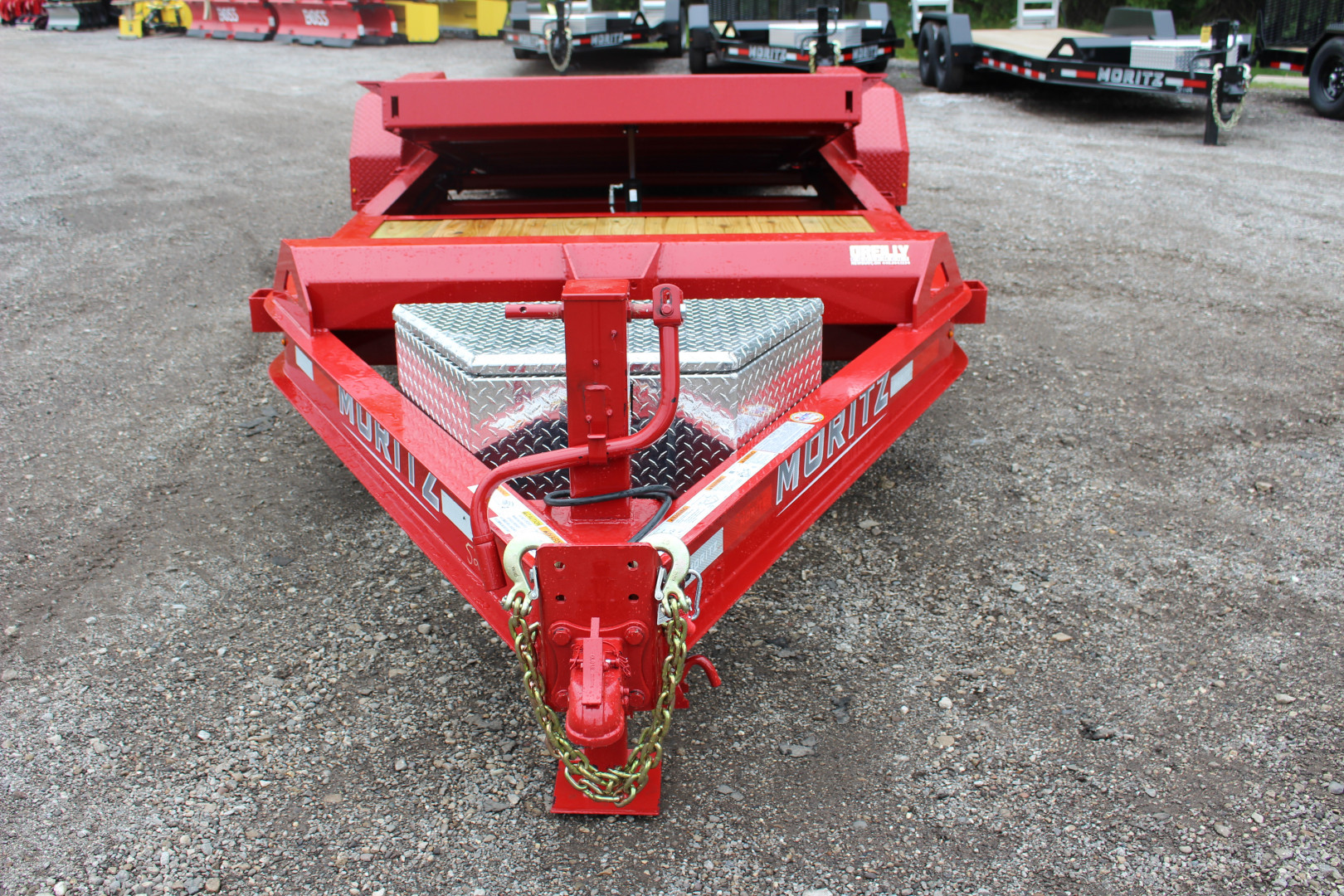 New 2025 Moritz 7' x 16' + 4' Low Pro - Gravity Tilt - Equipment Trailer - 14000# GVW