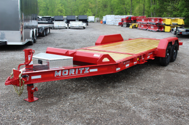New 2025 Moritz 7' x 16' + 4' Low Pro - Gravity Tilt - Equipment Trailer - 14000# GVW