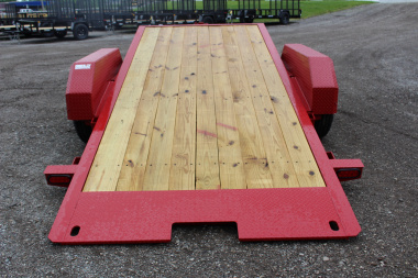 New 2025 Moritz 7' x 16' + 4' Low Pro - Gravity Tilt - Equipment Trailer - 14000# GVW