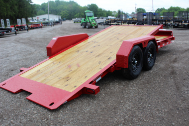 New 2025 Moritz 7' x 16' + 4' Low Pro - Gravity Tilt - Equipment Trailer - 14000# GVW