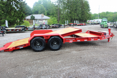 New 2025 Moritz 7' x 16' + 4' Low Pro - Gravity Tilt - Equipment Trailer - 14000# GVW