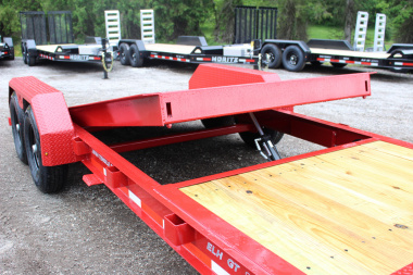 New 2025 Moritz 7' x 16' + 4' Low Pro - Gravity Tilt - Equipment Trailer - 14000# GVW