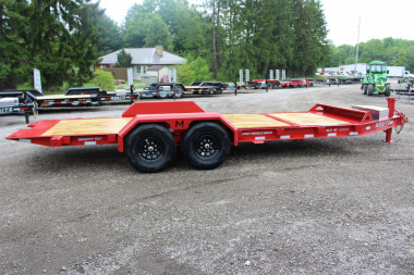 New 2025 Moritz 7' x 16' + 4' Low Pro - Gravity Tilt - Equipment Trailer - 14000# GVW