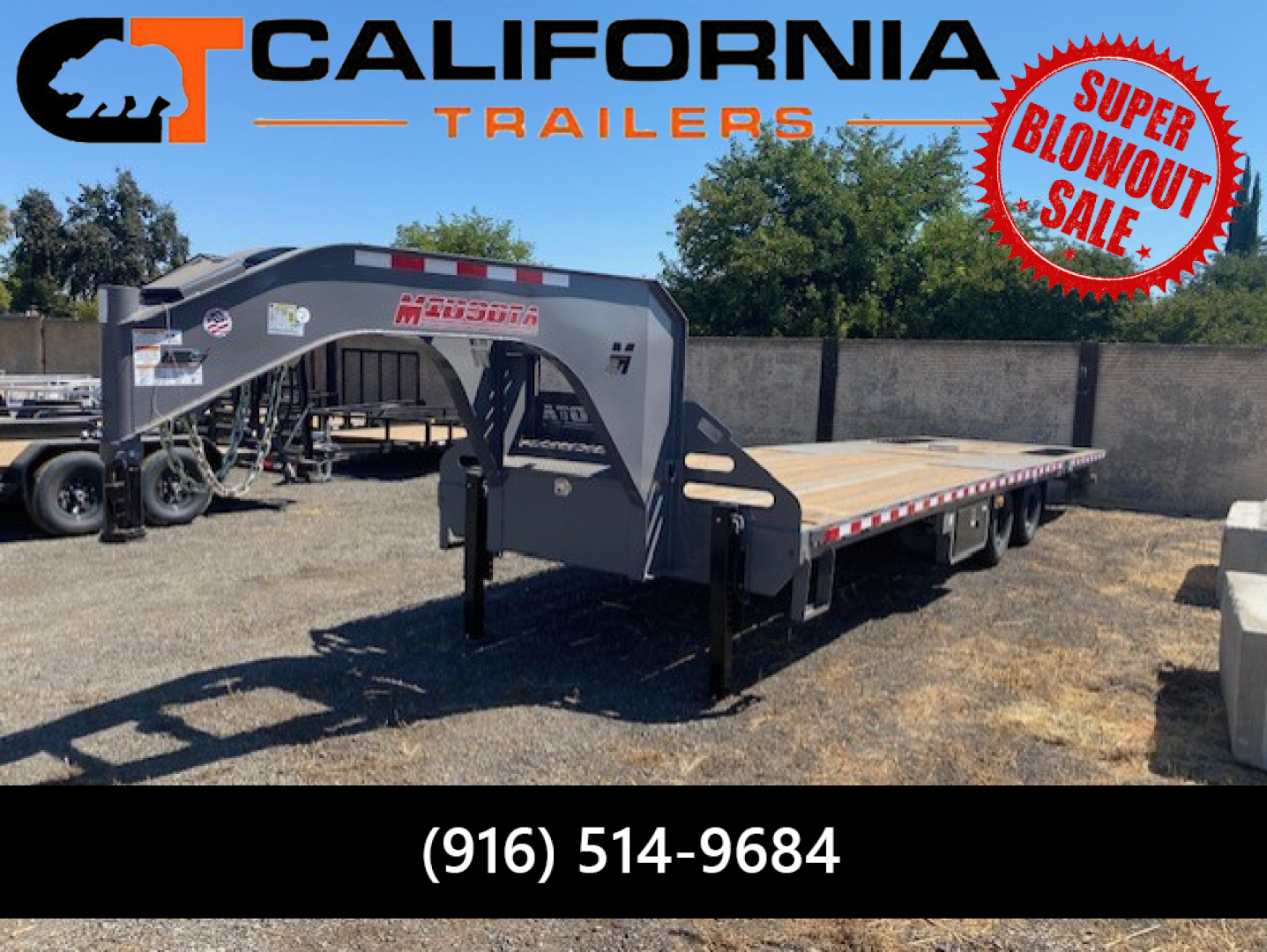 New 102x32 Tandem Axle 23K Gooseneck Flatbed w/Duals