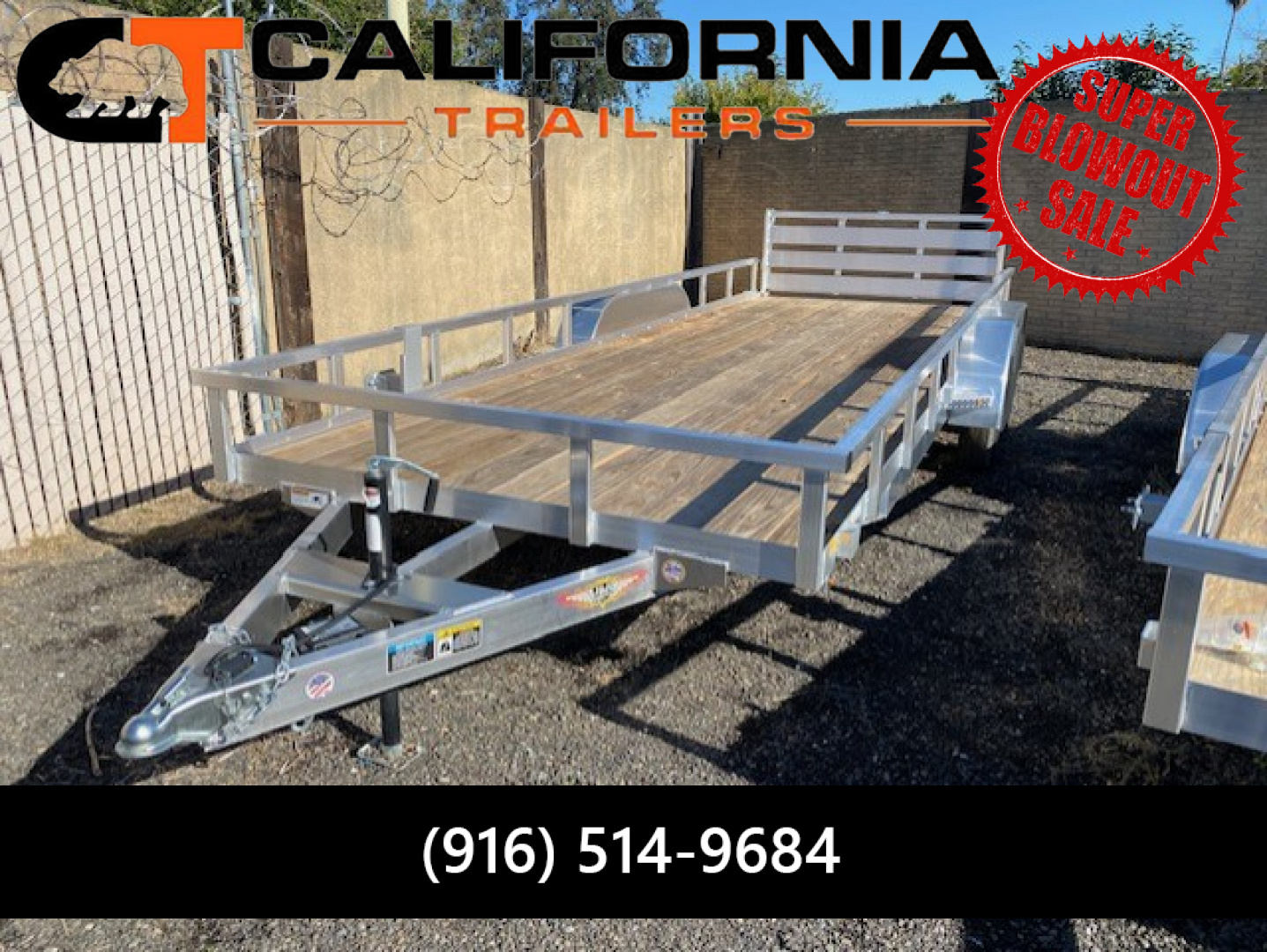 New 82x20 Tandem Axle 7K Utility Trailer
