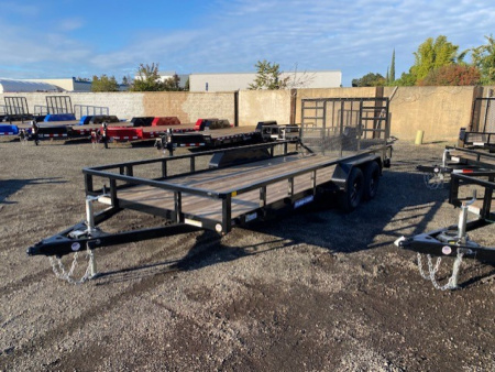 New 7x18 Tandem Axle 7K Tube Top Utility Trailer