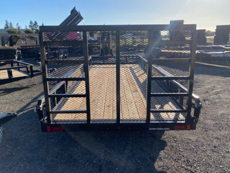 New 7x18 Tandem Axle 7K Tube Top Utility Trailer