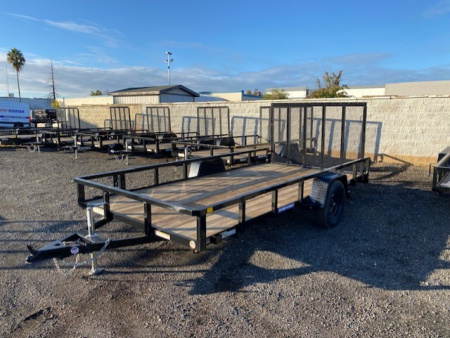 New 7x14 Single Axle 3K Tube Top Utility Trailer