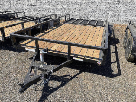 New 7x14 Single Axle 3K Tube Top Utility Trailer